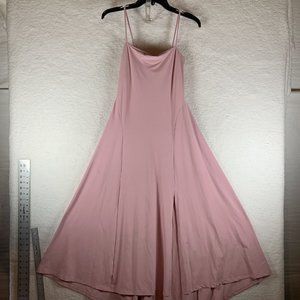 Susana Monaco‎ Maxi Dress Women's Small Pink Cashmere Slit Front Thin Strap 6423